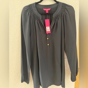 Lilly Pulitzer Black Blouse